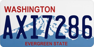 WA license plate AXI7286