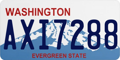 WA license plate AXI7288
