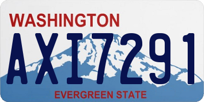WA license plate AXI7291