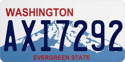 WA license plate AXI7292