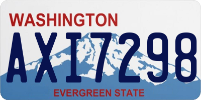 WA license plate AXI7298