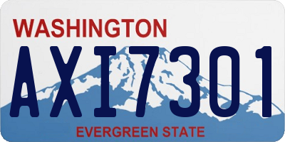 WA license plate AXI7301
