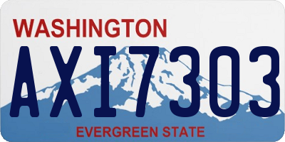 WA license plate AXI7303
