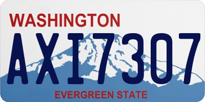 WA license plate AXI7307