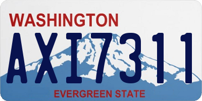 WA license plate AXI7311