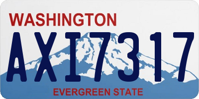 WA license plate AXI7317