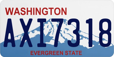 WA license plate AXI7318