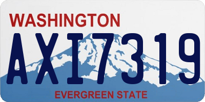 WA license plate AXI7319
