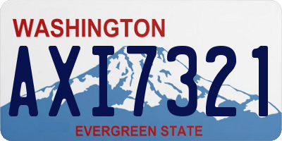 WA license plate AXI7321