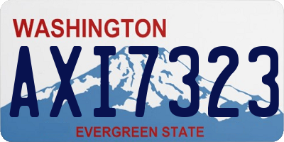 WA license plate AXI7323