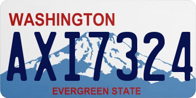 WA license plate AXI7324