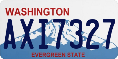 WA license plate AXI7327
