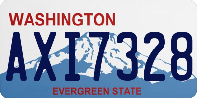 WA license plate AXI7328