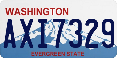WA license plate AXI7329
