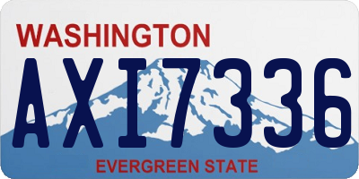 WA license plate AXI7336