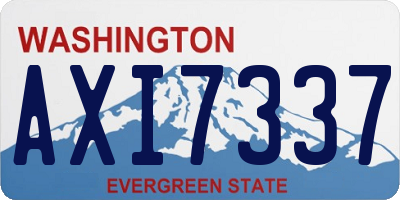 WA license plate AXI7337