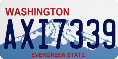 WA license plate AXI7339