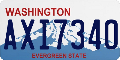 WA license plate AXI7340