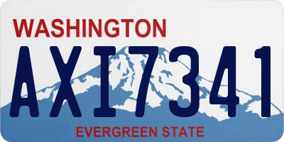 WA license plate AXI7341