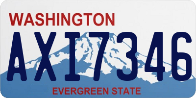 WA license plate AXI7346