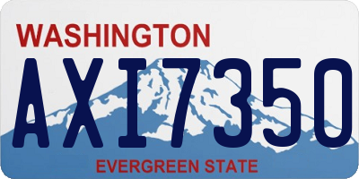 WA license plate AXI7350