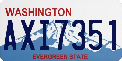 WA license plate AXI7351