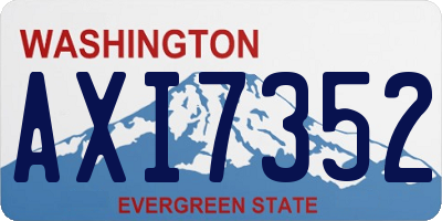 WA license plate AXI7352