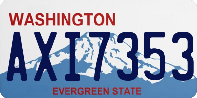 WA license plate AXI7353