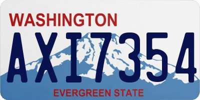 WA license plate AXI7354