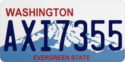 WA license plate AXI7355