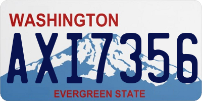 WA license plate AXI7356