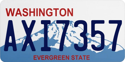 WA license plate AXI7357
