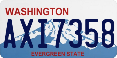 WA license plate AXI7358