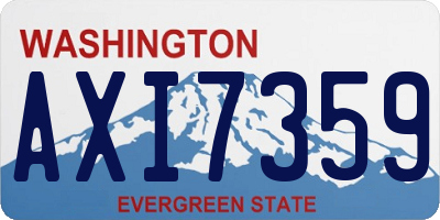 WA license plate AXI7359