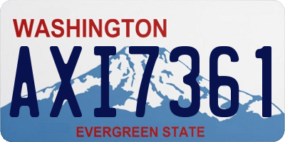 WA license plate AXI7361