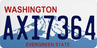WA license plate AXI7364
