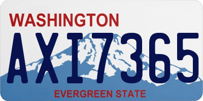 WA license plate AXI7365