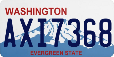 WA license plate AXI7368