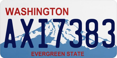 WA license plate AXI7383