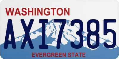 WA license plate AXI7385