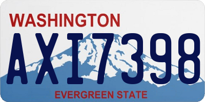 WA license plate AXI7398