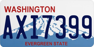 WA license plate AXI7399