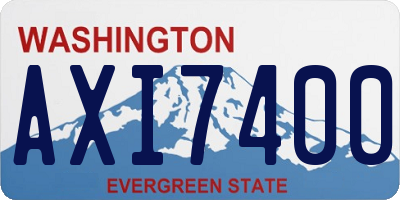 WA license plate AXI7400