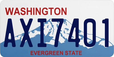WA license plate AXI7401