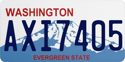 WA license plate AXI7405