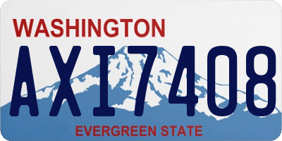WA license plate AXI7408