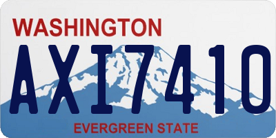 WA license plate AXI7410