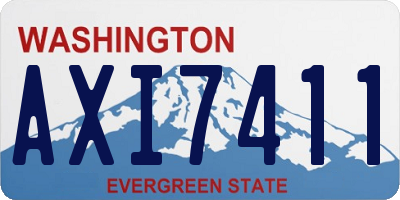 WA license plate AXI7411