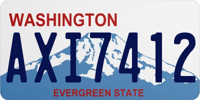 WA license plate AXI7412
