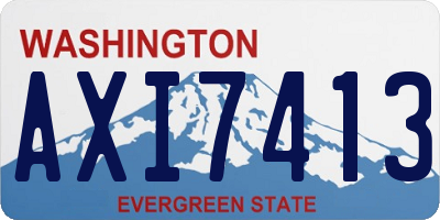 WA license plate AXI7413